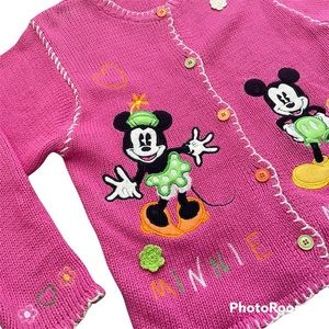 Quality Vintage Mickey & Co w Minnie Knit Cardigan